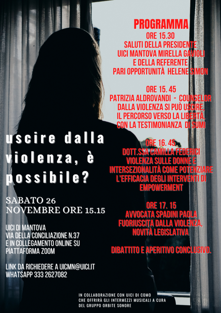 Locandina dell’evento in programma